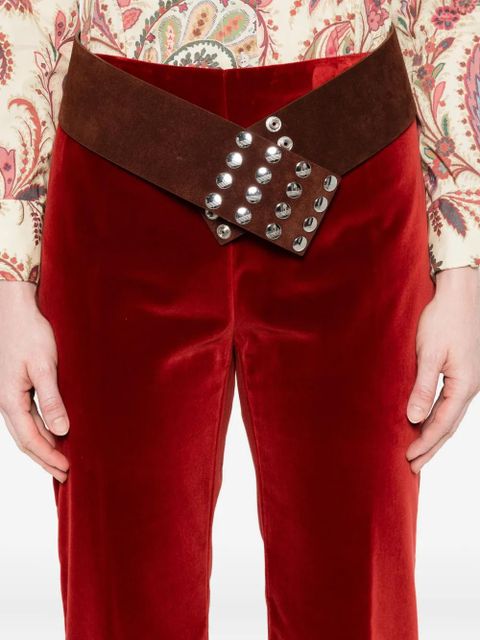 ETRO velvet-textured trousers