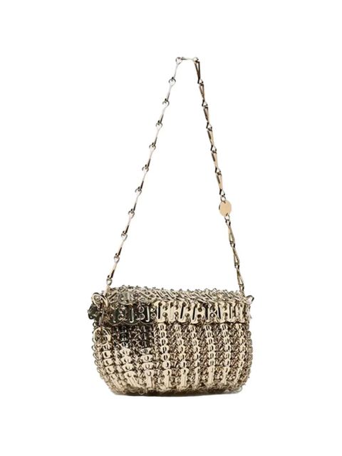 Rabanne logo-engraved chainmail mini bag - Gold - zdjęcie produktu nr 1