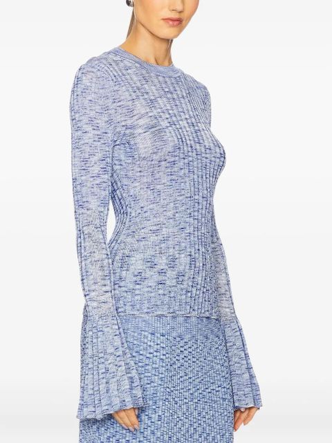 ZIMMERMANN Mouline long-sleeves top - Blue - zdjęcie produktu nr 2