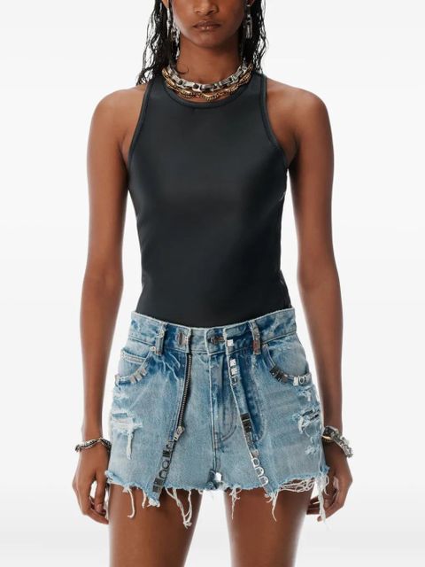 Alexander Wang distressed denim shorts - Blue