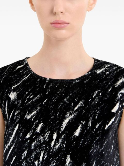 Marni abstract mini dress - Black