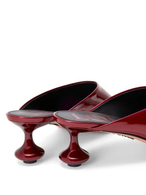 LOEWE Toy leather mules - Red - zdjęcie produktu nr 2