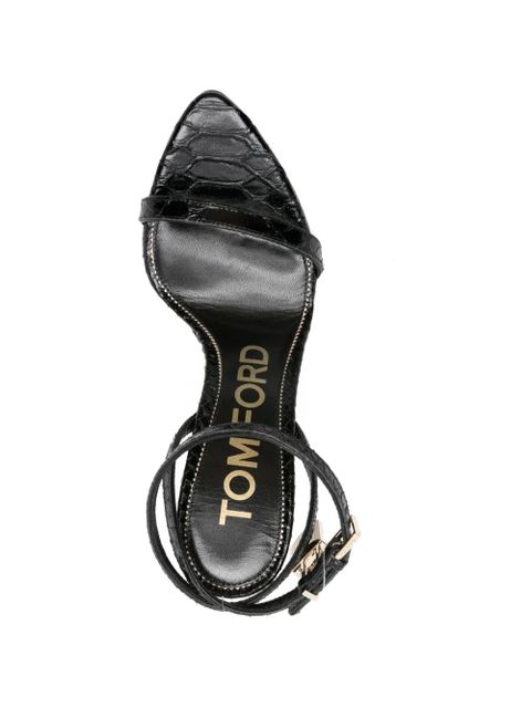 TOM FORD padlock strap sandals - Black