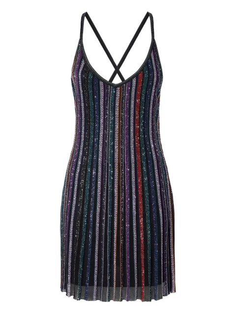 Missoni sequin-striped mini dress - Black - zdjęcie produktu nr 1