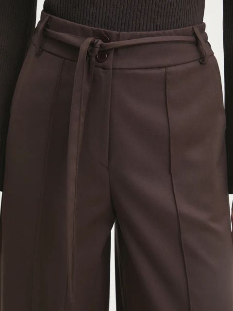 Answear.LAB spodnie damskie kolor brązowy gładkie