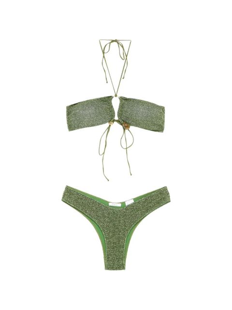 Oséree Lumiere stones bandeau bikini - Green - zdjęcie produktu nr 1