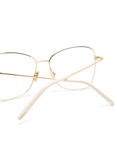 TOM FORD Eyewear FT5906B two-tone butterfly-frame glasses - Neutrals