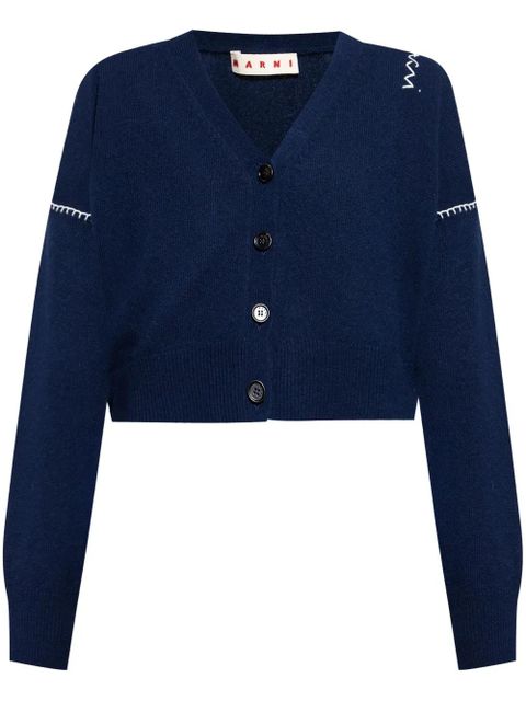 Marni cropped cardigan - Blue - zdjęcie produktu nr 1
