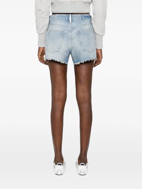 Alexander Wang five-pocket belt-loop shorts - Blue