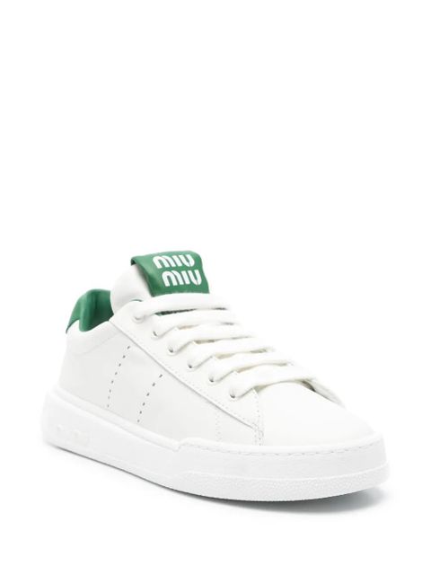 Miu Miu leather sneakers - White - zdjęcie produktu nr 2