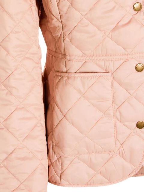 Barbour Deveron corduroy-collar quilted jacket - Pink
