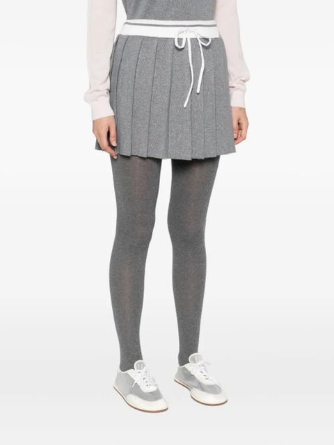 Casablanca pleated drawstring skirt - Silver