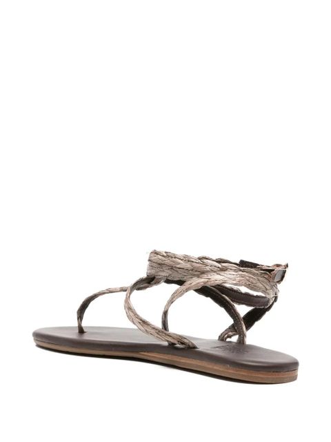 Ancient Greek Sandals Kalamida braided sandals - Neutrals