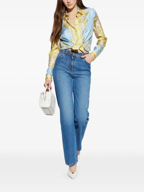Versace baroque-printed shirt - Blue