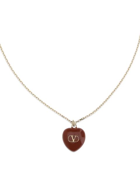 Valentino Garavani heart-pendant necklace - Red - zdjęcie produktu nr 2