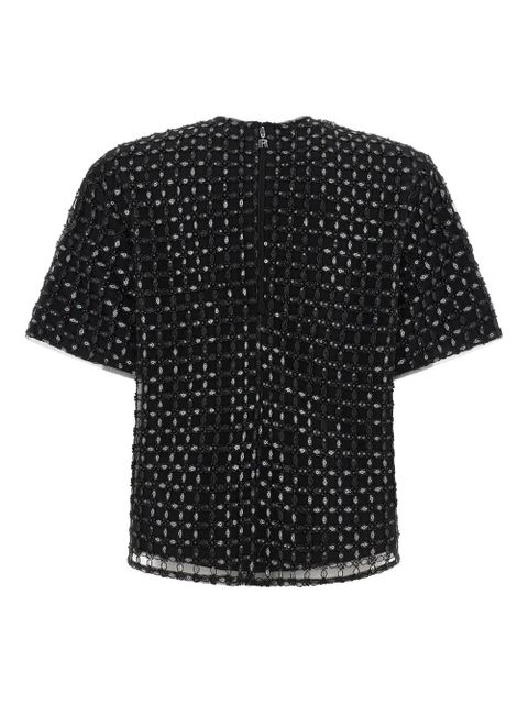 ROTATE BIRGER CHRISTENSEN sequin-embroidered T-shirt - Black