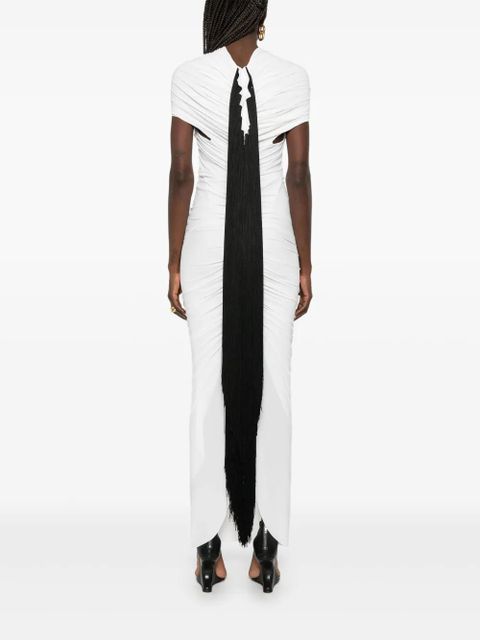Jean Paul Gaultier jersey double-layer maxi dress - White