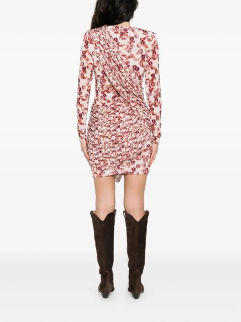 ISABEL MARANT Georgia printed mini dress - Pink