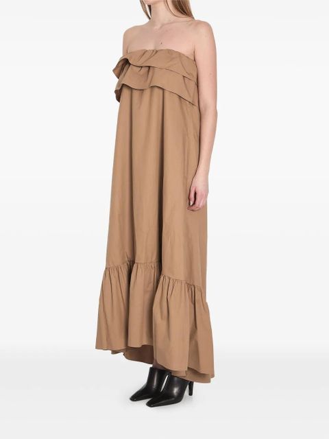 Saint Laurent ruffle-detail maxi dress - Neutrals - zdjęcie produktu nr 2