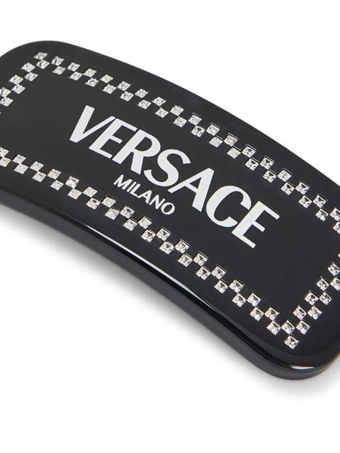Versace Left Crystal hair clip - Black