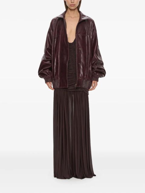 Christopher Esber Devon leather bomber jacket - Red