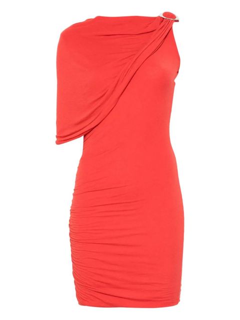 MANURÍ draped one-shoulder dress - Red - zdjęcie produktu nr 1
