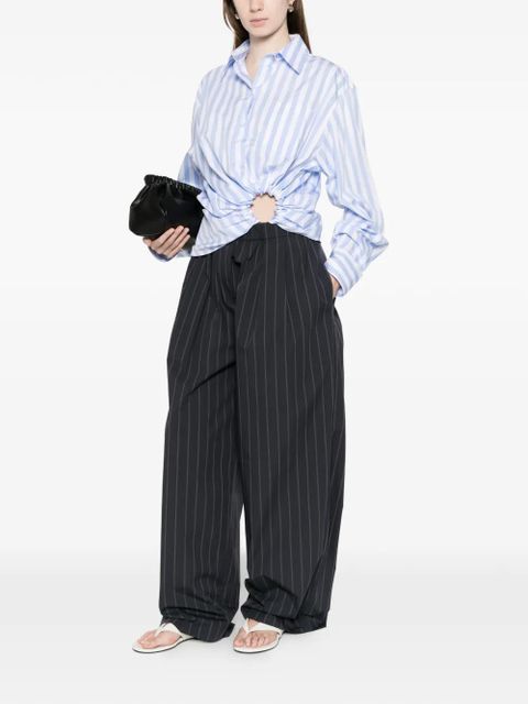 Sportmax Palmizi striped knotted shirt - Blue - zdjęcie produktu nr 2