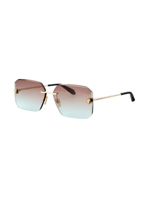 Bvlgari rimless square-frame sunglasses - Gold - zdjęcie produktu nr 2