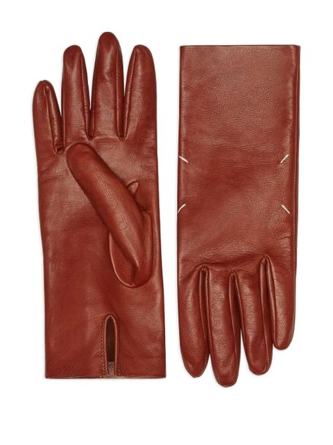 Maison Margiela leather fingerless gloves - Brown - zdjęcie produktu nr 1