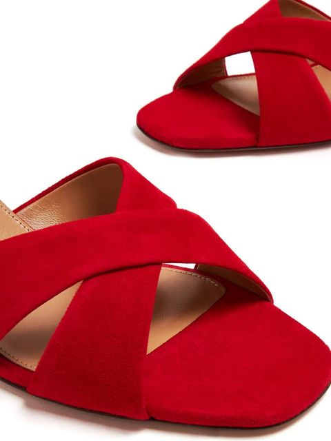 Aquazzura Divine 50mm leather mules - Red