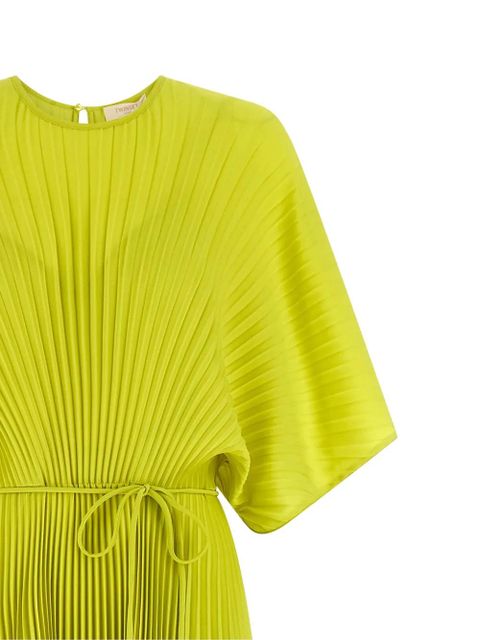 TWINSET short pleated maxi dress - Green