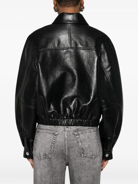 AGOLDE Dixon Cocoon zip bomber jacket - Black