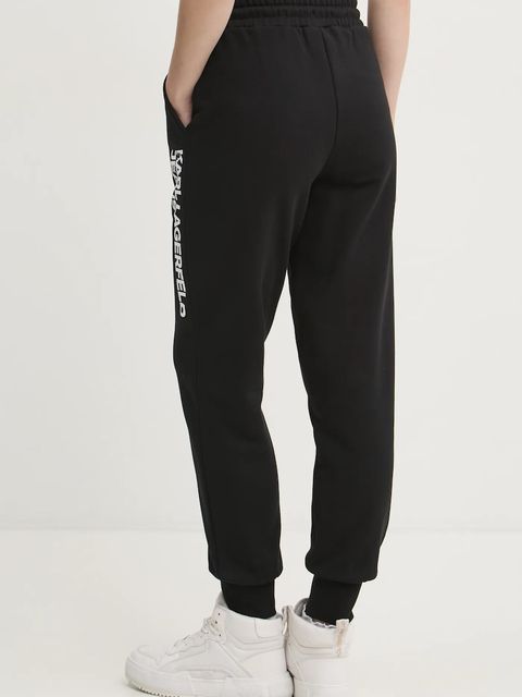 Karl Lagerfeld Jeans spodnie dresowe kolor czarny z nadrukiem A1W10058