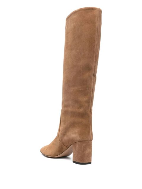 Paris Texas 70mm calf suede block-heel boots - Neutrals