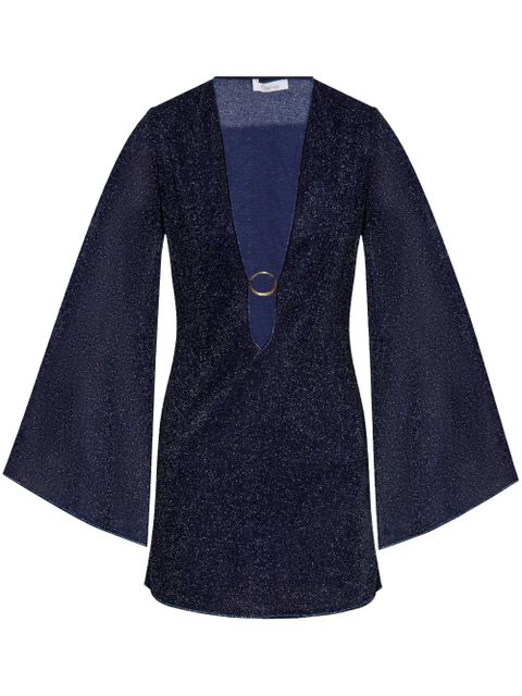 Oséree lurex mini dress - Blue - zdjęcie produktu nr 1