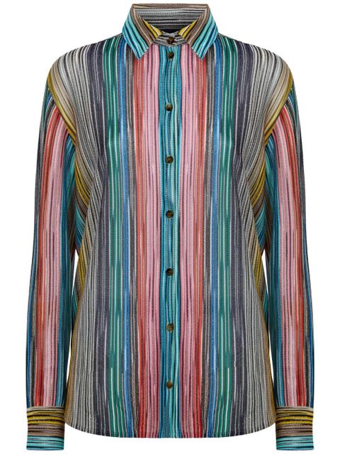 Missoni striped ribbed knit shirt - Blue - zdjęcie produktu nr 1