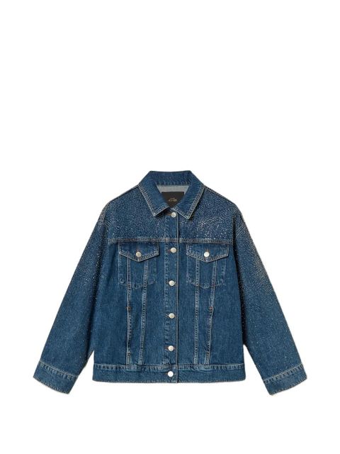 TWINSET rhinestone-embellished denim jacket - Blue - zdjęcie produktu nr 1