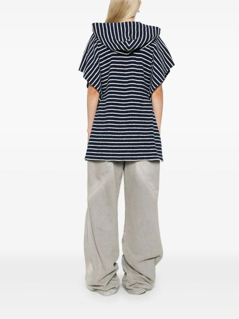 Givenchy striped towelling poncho - Blue