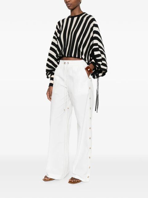 ZIMMERMANN side-button drawstring-fastening trousers - White - zdjęcie produktu nr 2