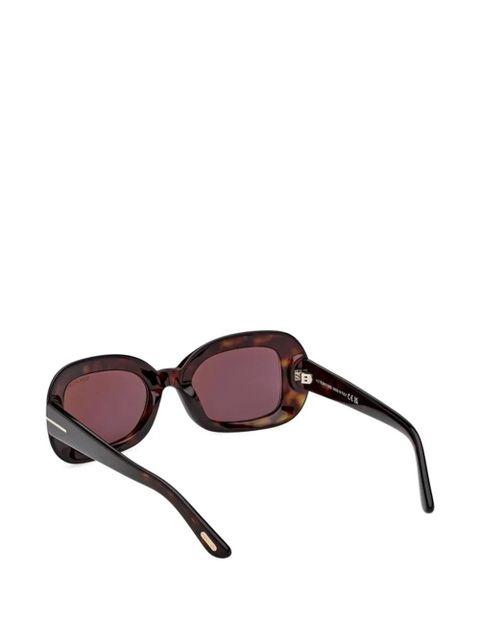 TOM FORD Eyewear rectangle-frame sunglasses - Brown