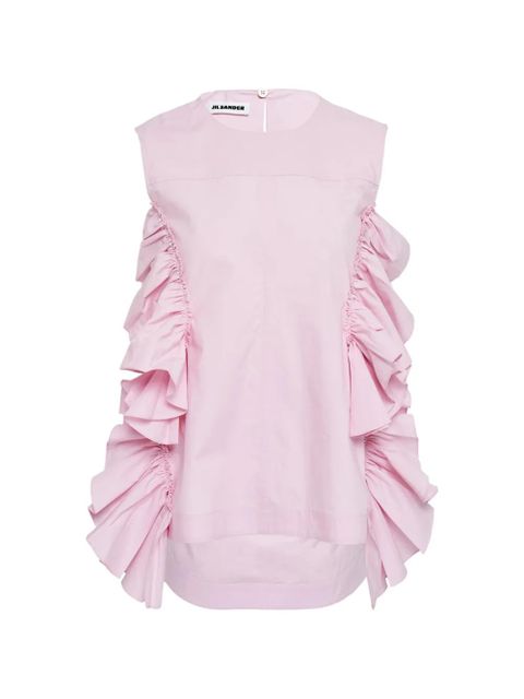 Jil Sander ruffled sleeveless top - Pink - zdjęcie produktu nr 1