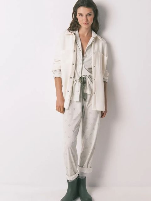 women'secret piżama bawełniana Snoopy damska kolor biały bawełniana 3132127 - zdjęcie produktu nr 1