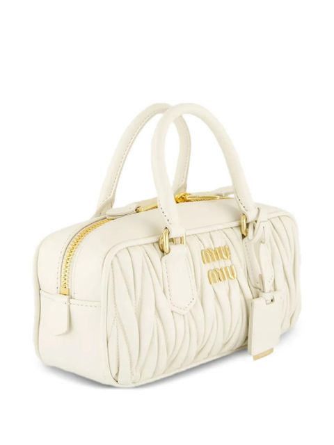 Miu Miu Arcadie leather tote bag - Neutrals