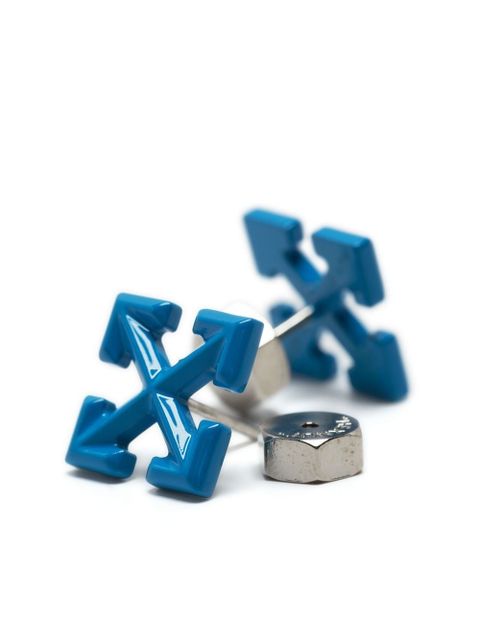 Off-White mini Arrow earrings - Blue