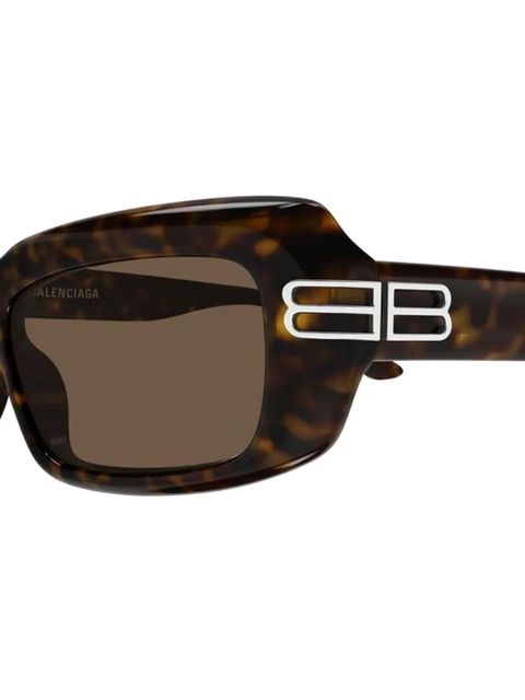 Balenciaga Eyewear BB havana rectangle sunglasses - Brown
