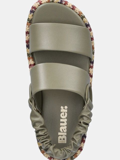 Blauer sandały OPAL damskie kolor zielony na platformie S5OPAL04