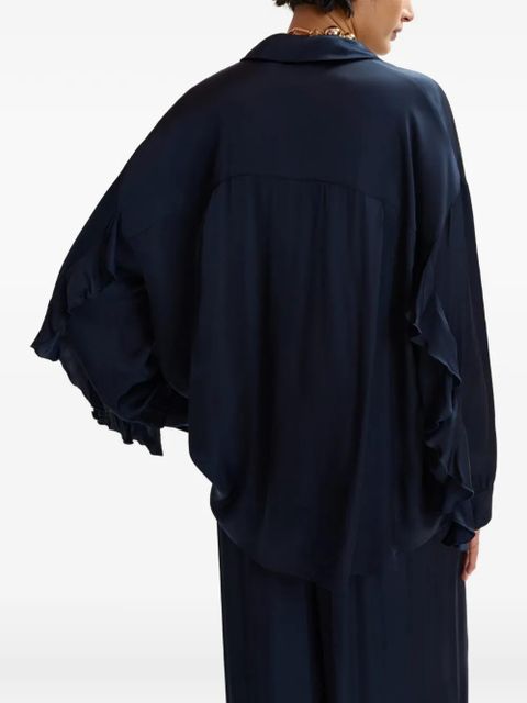 Essentiel Antwerp ruffle-sleeve shirt - Blue - zdjęcie produktu nr 2