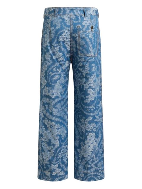ETRO jacquard-pattern trousers - Blue - zdjęcie produktu nr 2