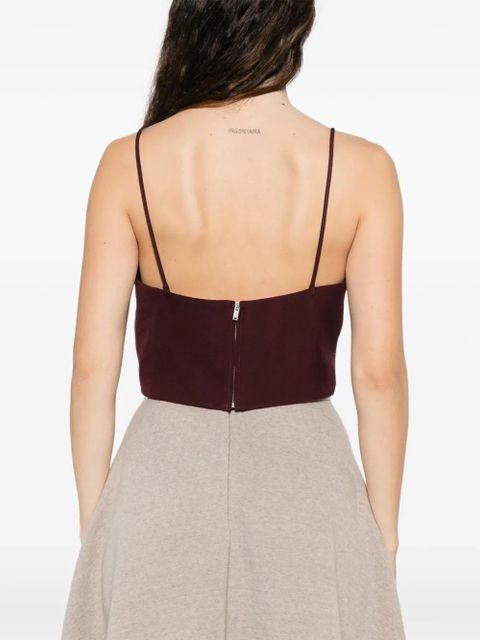 Jil Sander V-neck crop top - Purple