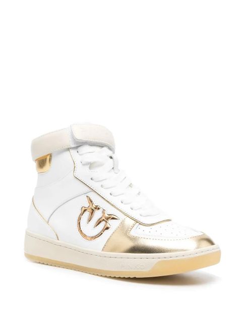 PINKO leather logo-patch sneakers - White - zdjęcie produktu nr 2